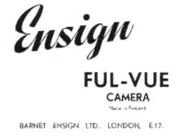 Photocopy of Ensign camera advert from my dad's book