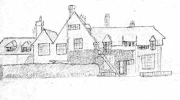 Drawing of Comeragh Court by Alf, September 1951.