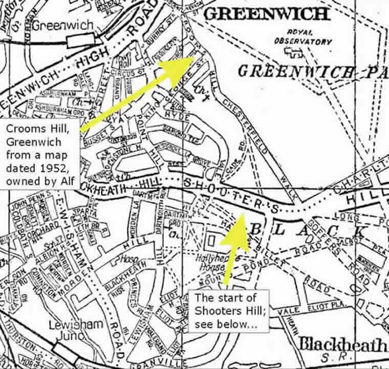 A modern map of Greenwich