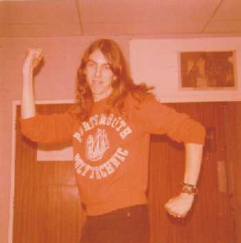 Photograph of Mike at Portsmouth Polytechnic in 1972...