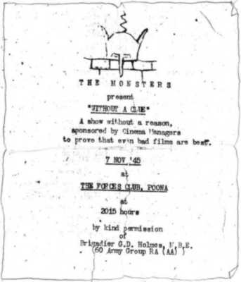 Photocopy of the Monsters review programme from 1945