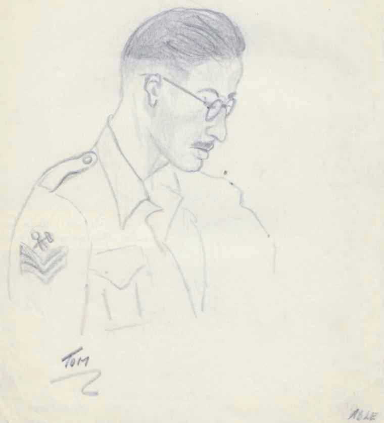 Life sketch of Tom Price, drawn by Alf in 1946.